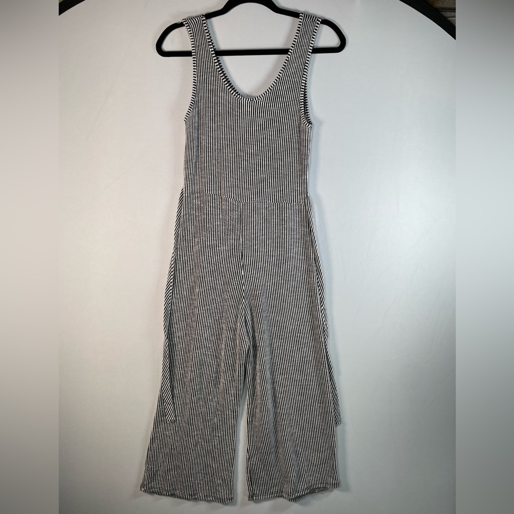 Cute black and white striped jumpsuit